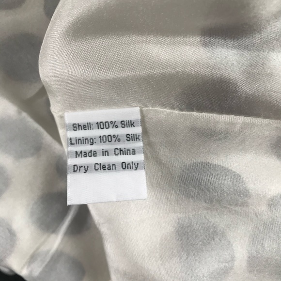 Y2K NWT Christopher Dean 100% Silk Black & White Polka Dot Yacht Maxi Dress 2 - Picture 8 of 9